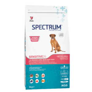 Spectrum Ultra Premium Adult Dog Food - Sensitive26 Medium / Large Breed 3kg