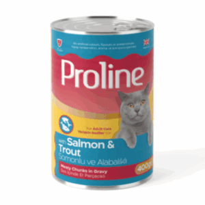 Proline Adult Cat Food Canned - Salmon & Trout Chunks in Gravy 0.415kg