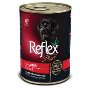 DEFECT / DAMAGED PACKAGE ? CLEARANCE: Reflex Plus Adult Dog Food Canned - Lamb Chunks in Gravy 0.4kg