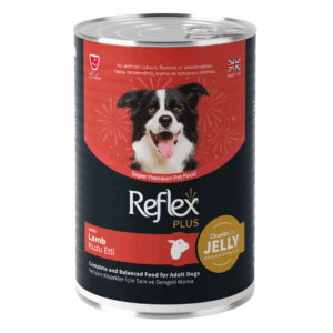PACK OF 24 - Reflex Plus Adult Dog Food Canned - Lamb Chunks in Gravy 0.4kg