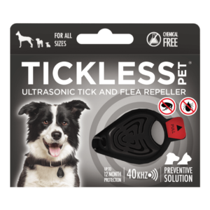 Tickless Pet, Chemical Free Ultrasonic Flea and Tick Repellent - Black