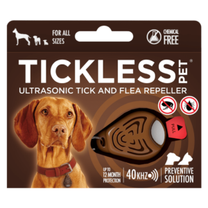 Tickless Pet, Chemical Free Ultrasonic Flea and Tick Repellent - Brown