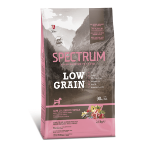 SPECTRUM LOW GRAIN LAMB & BLUEBERRY FOR MEDIUM AND LARGE BREED ADULT DOGS 2.5KG