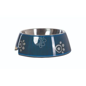 Rogz Dog Bubble Bowl 400ml - Navy Paw Print