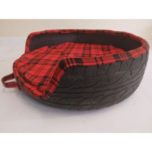 Maasai Treads Large Dog Bed-Red