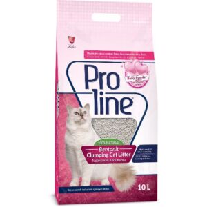 Proline Bentonite Clumping Cat Litter Baby Powder 10 L