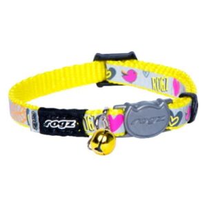 Rogz Cat Breakaway Buckle Collar X-Small - Yellow (CB240-H)