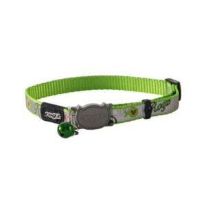 Rogz Cat Breakaway Buckle Collar X-Small - Lime (CB240-L)
