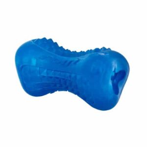Rogz Dog Yumz-Treat Toy Bone 11.5cm - Blue Medium (YU03-B)