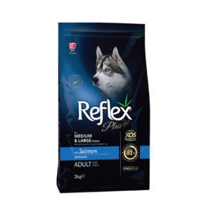REFLEX PLUS MEDIUM LARGE BREED ADULT DOG FOOD - SALMON 3KG