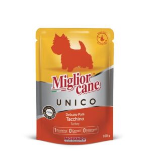 Migliorcane Unico ADULT MINI DELICATE TURKEY PATÉ 100Gr