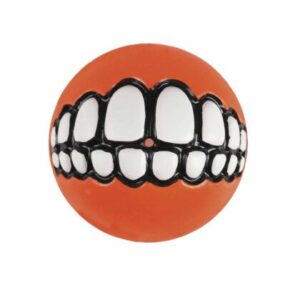 Rogz Dog Grinz-Treat Ball 7.8cm - Orange Large (GR04-D)