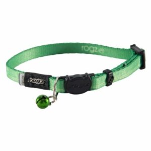 ROGZ KIDDYCAT SAFETY COLLAR XSMALL - LIME PAWS (CB207-L)