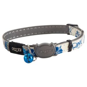 ROGZ GLOWCAT SAFETY COLLAR SMALL - BLUE FLORAL (CB09-B)