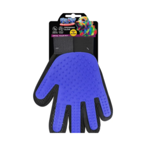 PET GROOMING GLOVE- BLUE
