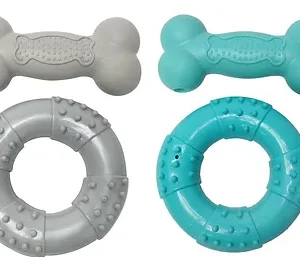 TPR SQUEAKY BONE/RING PLAY TOY