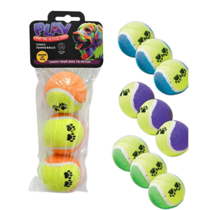 PET TENNIS BALL PAW/JUNGLE 3PC