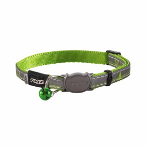 ROGZ NIGHTCAT SAFETY COLLAR SMALL - LIME SWALLOWS (CB08-L)