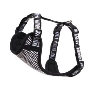 ROGZ FASHION COMFY HARNESS - MEDIUM ZEBRA (SJW255-ZB)