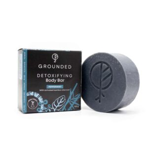 GROUNDED BODY BAR - DETOXIFYING -CHARCOAL & PEPPERMINT 150g