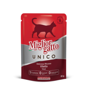 PACK OF 24 - Miglior Cat Unico Mousse Pouch - Veal 85G