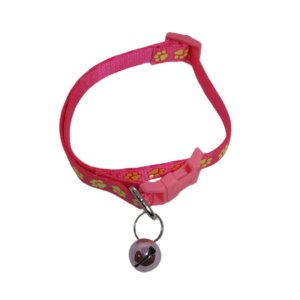 GENERIC GLOW IN THE DARK PAW PRINT CAT COLLAR - PINK
