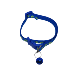 GENERIC GLOW IN THE DARK PAW PRINT CAT COLLAR - BLUE