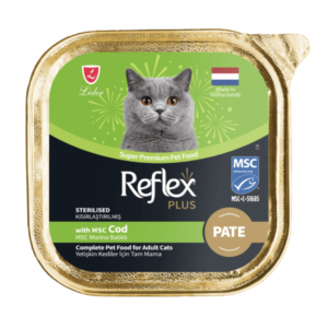 REFLEX PLUS ALUTRAY PATE WITH COD FOR STERILISED CATS 85GR