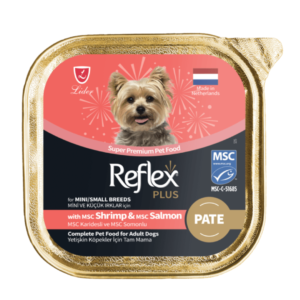 REFLEX PLUS DOG ALUTRAY MINI SMALL BREED SHRIMP & SALMON PATE 85GR