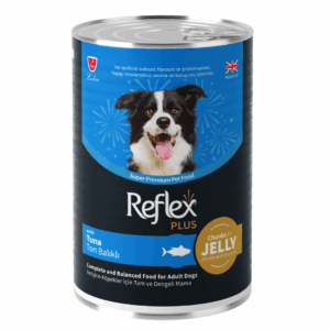 PACK OF 24 - REFLEX PLUS CANNED DOG FOOD TUNA IN JELLY 400GR