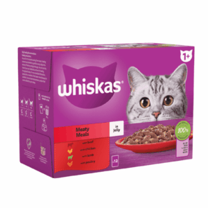 WHISKAS ADULT CAT POUCHES-MEATY M/PAK 12X85G